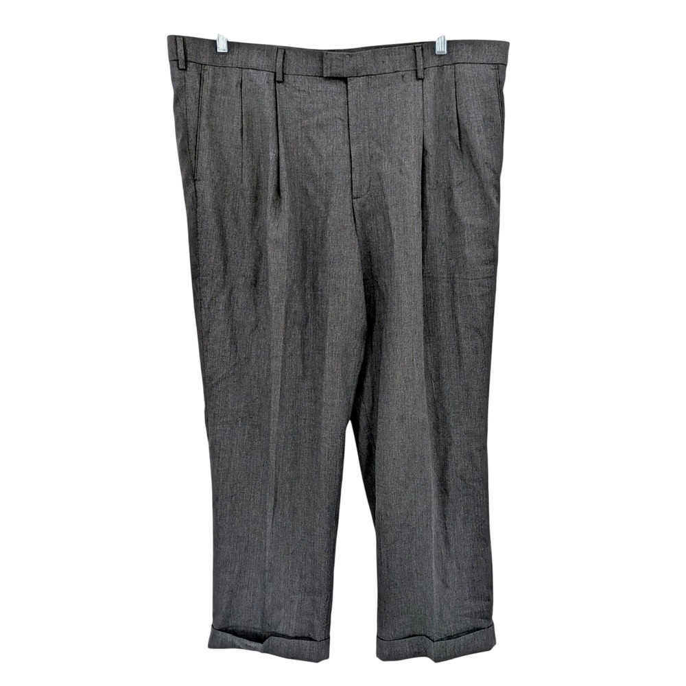 Pleated Gray Dress Pants Dockers Relaxed Fit Wool Blend Trousers‎ 42x30